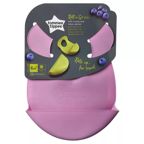 Tommee Tippee Roll n Go műanyag etető előke M