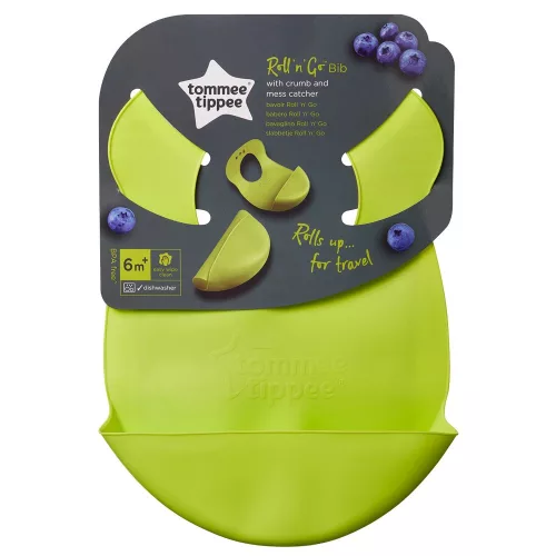 Tommee Tippee Roll n Go műanyag etető előke M