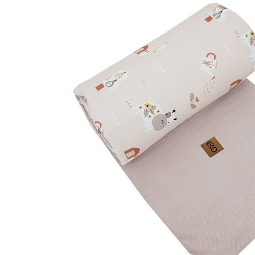 EKO Rácsvédő Velvet My farm 180x35 cm - Powder pink