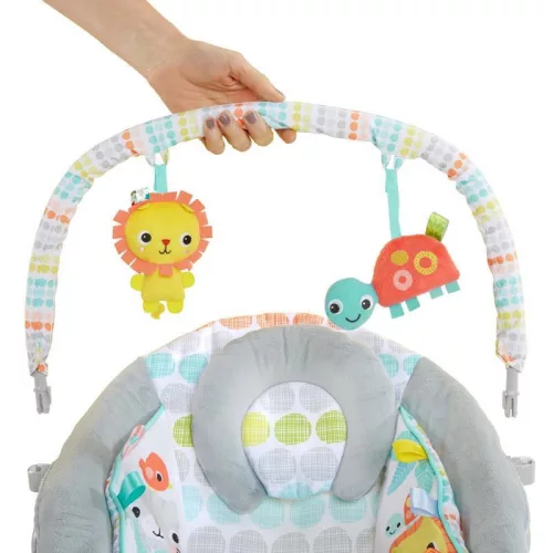 Bright Starts Rezgő pihenőszék dallamokkal, Whimsical Wild, 0 hó+, 9 kg-ig, 2019.