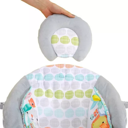 Bright Starts Rezgő pihenőszék dallamokkal, Whimsical Wild, 0 hó+, 9 kg-ig, 2019.