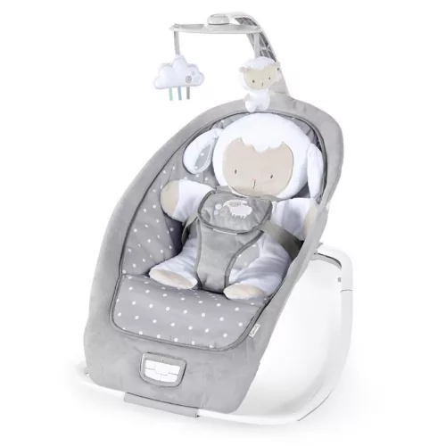 INGENUITY Rezgő hintaszék dallamokkal, Cuddle Lamb, 0 hó+ 18 kg-ig, 2019
