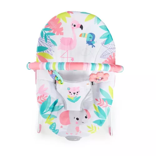 Bright Starts Rezgő pihenőszék, Flamingo Vibes™, 0 hó+, 9 kg-ig