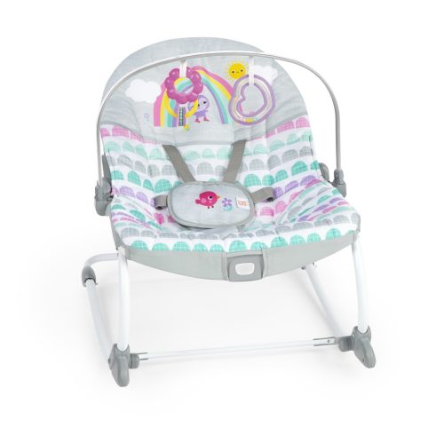 Bright Starts Rezgő hintaszék, Rosy Rainbow™, 0 hó+ 18 kg-ig