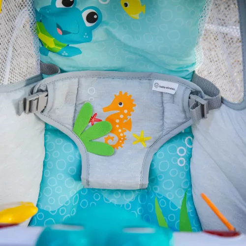 Baby Einstein Zenélő rezgő pihenőszék fényekkel Kick to It Neptune 9 kg-ig