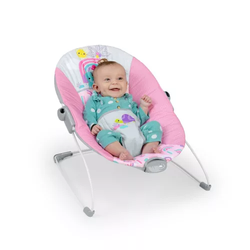 Bright Starts Rezgő pihenőszék, Pink Paradise™, 0 hó+, 9 kg-ig