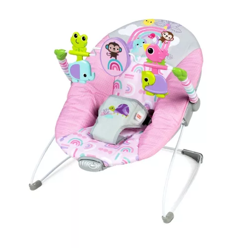 Bright Starts Rezgő pihenőszék, Pink Paradise™, 0 hó+, 9 kg-ig