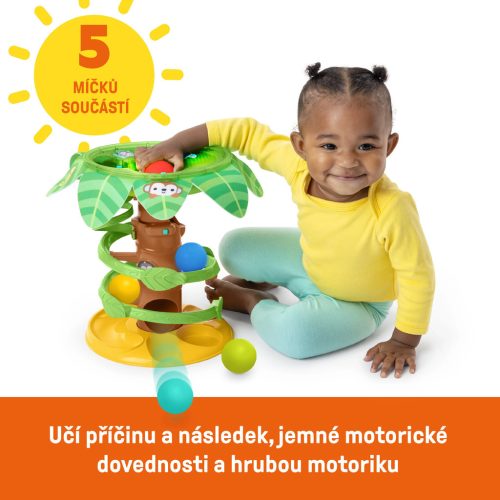 BRIGHT STARTS Zenélő golyópálya Tropical Twirl - 6hó+