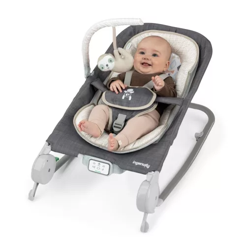 INGENUITY Rezgő masszázs pihenőszék dallamokkal, Happy Belly™, Rock-to-Bounce, Parker™, 0 hó+ 9 kg-ig