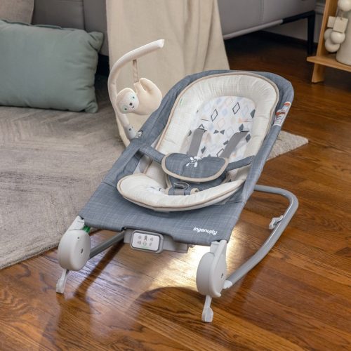 INGENUITY Rezgő masszázs pihenőszék dallamokkal, Happy Belly™, Rock-to-Bounce, Parker™, 0 hó+ 9 kg-ig