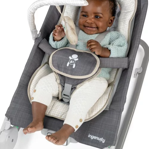 INGENUITY Rezgő masszázs pihenőszék dallamokkal, Happy Belly™, Rock-to-Bounce, Parker™, 0 hó+ 9 kg-ig
