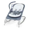 INGENUITY Rezgő masszázs pihenőszék dallamokkal, Happy Belly™, Rock-to-Bounce, Chambray, 0 hó+, 9 kg-ig