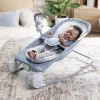 INGENUITY Rezgő masszázs pihenőszék dallamokkal, Happy Belly™, Rock-to-Bounce, Chambray, 0 hó+, 9 kg-ig