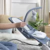 INGENUITY Rezgő masszázs pihenőszék dallamokkal, Happy Belly™, Rock-to-Bounce, Chambray, 0 hó+, 9 kg-ig