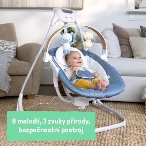 INGENUITY Hintázó zenélő 0m+, 9 kg-ig - Chambray 