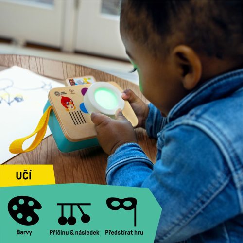 BABY EINSTEIN Interaktív játék hanggal fényképezőgép HAPE - 6hó+