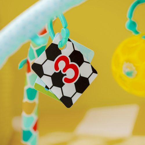 BRIGHT STARTS Játszószőnyeg játékhíddal és aktivitással Oball Gyp & Kick™ - 0hó+