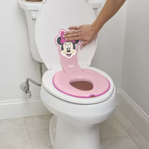 Bright Starts WC szűkítő öntapadós Flip & Sit™ MINNIE MOUSE™ 18 hónapos kortól, 23 kg-ig