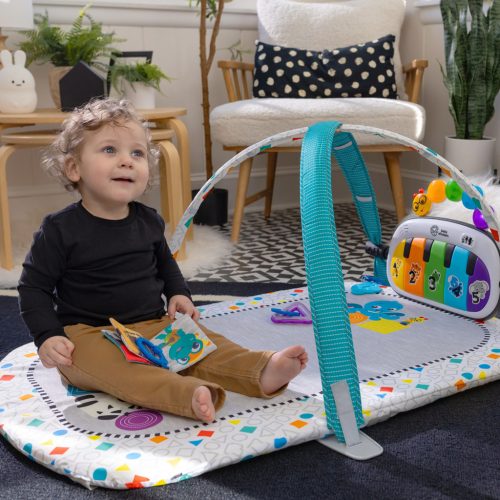BABY EINSTEIN Kiságy járókával és zongorával 3in1 Kick & Snooze - 0hó+