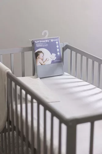 Petite&Mars Vízhatlan lepedő, Soft Dream Dry, 120 x 60 cm, Grey