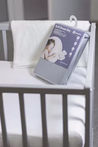 Petite&Mars Vízhatlan lepedő, Soft Dream Dry, 120 x 60 cm, Grey