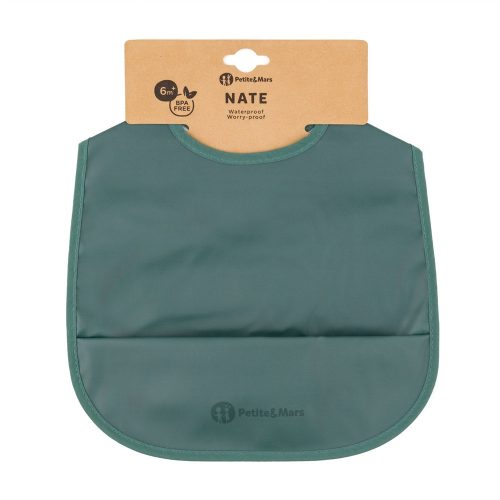 PETITE&MARS Előke PU Nate Misty Green 6hó+