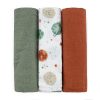Petite&Mars Bambusz muszlin 3db-os pelenka szett Moussy Celestial Planets 68 x 68 cm