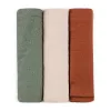 Petite&Mars Bambusz muszlin 3db-os pelenka szett Moussy Earth Tones 68 x 68 cm