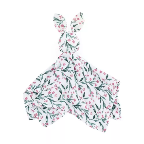 Petite&Mars Bambusz muszlin szundikendő Hugo Pink Meadow 0m+