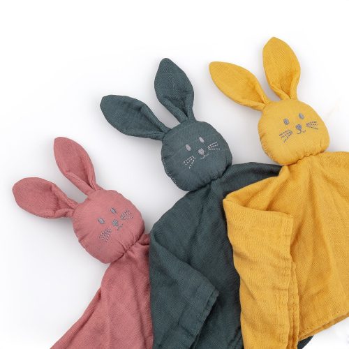 Petite&Mars Bambusz muszlin szundikendő, Hugo Dusty Rose, 0 hó+