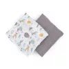 Petite&Mars Bambusz muszlin 2db-os pelenka szett, Misty Grey Planes, 120 x 120 cm