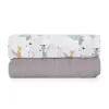 Petite&Mars Bambusz muszlin 2db-os pelenka szett, Misty Grey Planes, 120 x 120 cm