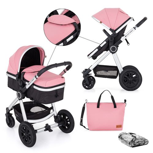 Petite&Mars Kombinált babakocsi, 2in 1 Grand II, Platinum Pink