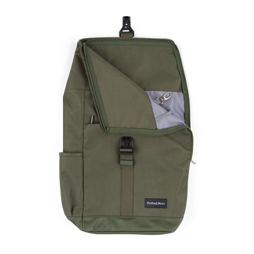 PETITE&MARS Pelenkázó hátizsák babakocsira Jackob - Military Green