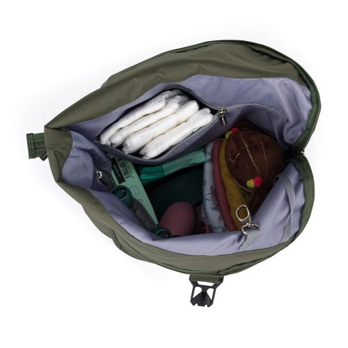 PETITE&MARS Pelenkázó hátizsák babakocsira Jackob - Military Green