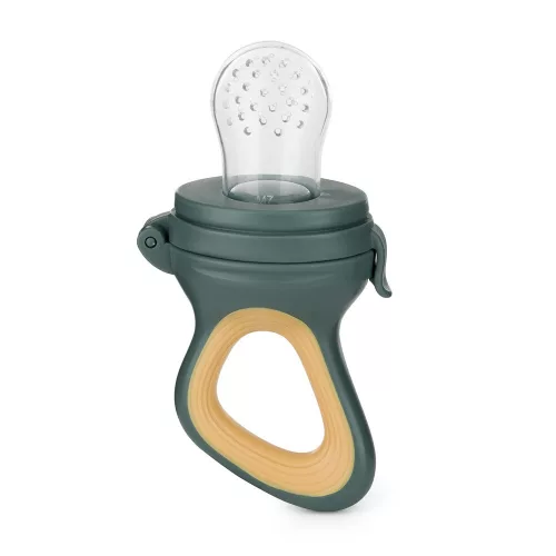 Petite&Mars Szilikon gyümölcs etető cumi Fruzi Green&Ochre 6hó+