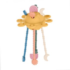   Petite&Mars Szilikon érzékszervi játék, Crazy Planet, Intense Ochre, 10 hó+