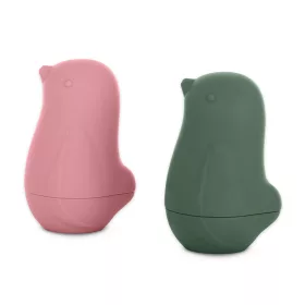   Petite&Mars Szilikon fürdőjáték, Love birds, Rose - Green, 6 hó+