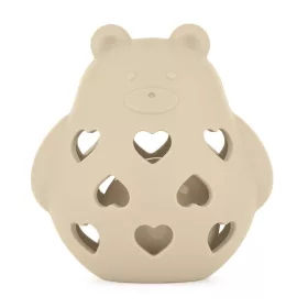   Petite&Mars Szilikon játék csörgővel Bear Basil Desert Sand 0m+