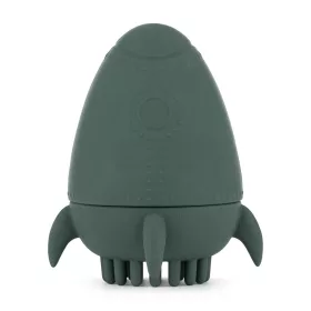   Petite&Mars Szilikon fürdőjáték kefével Splashy Rocket Misty Green 6m+