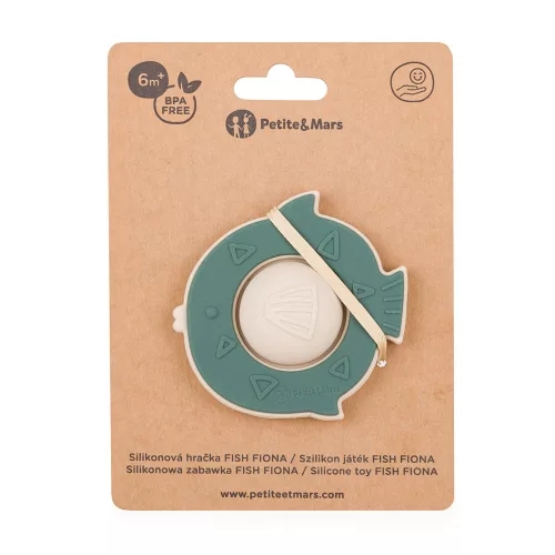 Petite&Mars Szilikon játék Fish Fiona Misty Green 6hó+