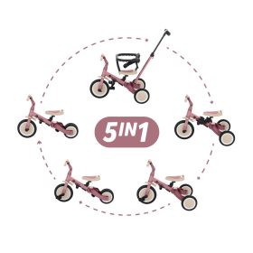 Petite&Mars Multifunkciós tricikli 5in1 Turbo - Dusty Rose