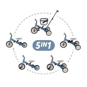 Petite&Mars Multifunkciós tricikli 5in1 Turbo - Ocean Blue