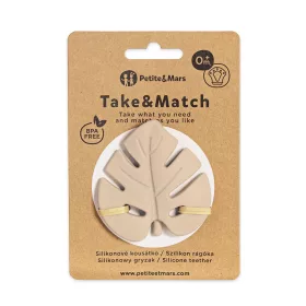  Petite&Mars Szilikon rágóka, Take&Match, Desert Sand, 0 hó+