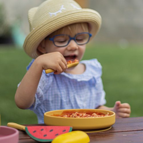 Petite&Mars Szilikon tányér tapadókoronggal, Take&Match, Intense Ochre, 6 hó+