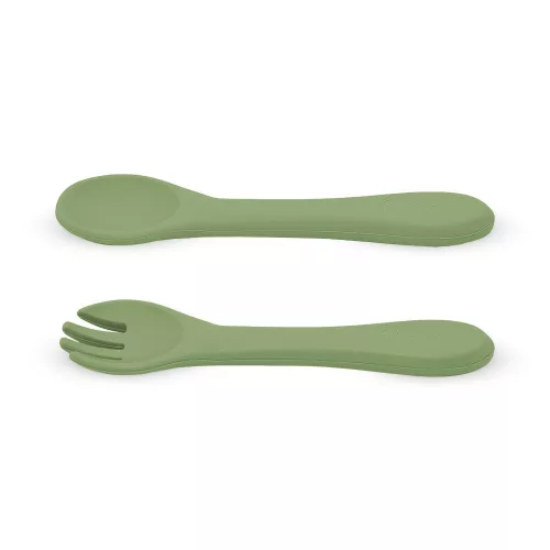 Petite&Mars Szilikon evőeszközök Take&Match Sweet Pea 6m+