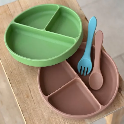 Petite&Mars Szilikon evőeszközök Take&Match Frosted Sky 6m+