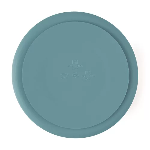 Petite&Mars Szilikon osztott tányér, kerek Take&Match Frosted Sky 6m+