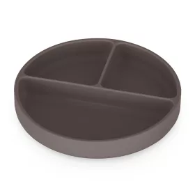   Petite&Mars Szilikon osztott tányér, kerek Take&Match Bitter Cocoa 6m+