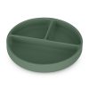 Petite&Mars Szilikon osztott kerek tányér, Take&Match, Misty Green, 6 hó+
